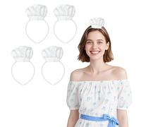 Gliquran 4 Pcs Mini Chef Hat Headband Cute Tiny Chef Hat Headband Tall Chefs Hats Halloween Cosplay Costume Party Decoration