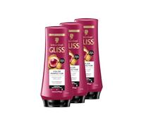 Gliss Colour Perfector Conditioner (3 x 200 ml), Conditioner with Hyaluronic Complex & Cranberry Extract for Highlighted & Coloured Hair Provides Colour Protection and Radiant Colour Shine