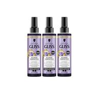 Gliss Express Purple Conditioner Blonde Perfector (3 x 200 ml), Spray Conditioner for Natural, Coloured & Highlighted Blonde Hair, with Blow Dryer Protection & UV Filter