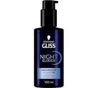 Gliss Night Elixir Aqua Revive (100 ml), Hair Serum Moisturises Normal to Dry Hair During Sleep, Hair Care Repairs Hair Long-Lasting