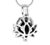 Glistening Flower Jewelry Urn Container Ashes Necklaces Floral Locket Carry Along Floral Shaped For Pet Ashes Size