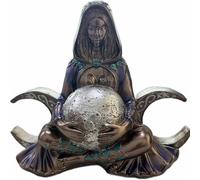 Glistenovelty Mother Earth Goddess Statue, Gaia Sculpture for Altar, Moon Goddess Resin Figure, Eco-friendly Home & Office Decor, Meditation Gifts for Earth Lovers (Purple)