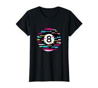 Glitch 8-Ball Billiards - Vintage Billiard Table Value Graphic T-Shirt