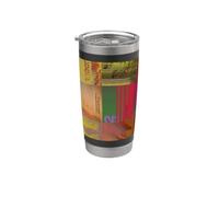 Glitch Art Data Corruption Grid Abstract Cybernetic Design Stainless Steel Insulated Tumbler