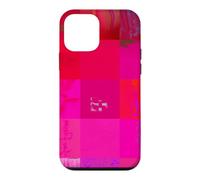 Glitch Art Grid Hot Pink Digital Distortion Design Case for iPhone 12 mini