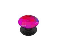 Glitch Art Grid Hot Pink Digital Distortion Design PopSockets Adhesive PopGrip