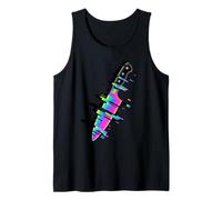 Glitch Art Knife Chef Cooking Cook Chefs Cooks Tank Top