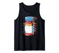 Glitch Art Medicine Bottle Pharmacist Chemist Tank Top