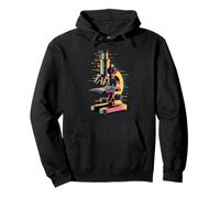 Glitch Art Microscope Scientist Biologist Microbiologist Pullover Hoodie