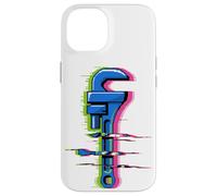 Glitch Art Plumber Wrench Plumbing Pipe Drain Plumbers Case for iPhone 14