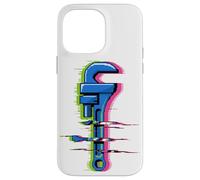Glitch Art Plumber Wrench Plumbing Pipe Drain Plumbers Case for iPhone 14 Pro Max