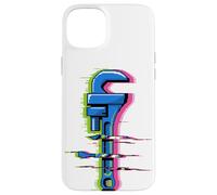 Glitch Art Plumber Wrench Plumbing Pipe Drain Plumbers Case for iPhone 15 Plus