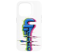 Glitch Art Plumber Wrench Plumbing Pipe Drain Plumbers Case for iPhone 15 Pro