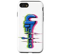 Glitch Art Plumber Wrench Plumbing Pipe Drain Plumbers Case for iPhone SE (2020) / 7 / 8