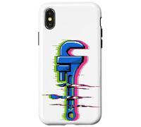 Glitch Art Plumber Wrench Plumbing Pipe Drain Plumbers Case for iPhone X/XS