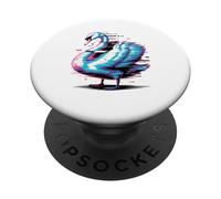 Glitch Art Swan Swans PopSockets Adhesive PopGrip