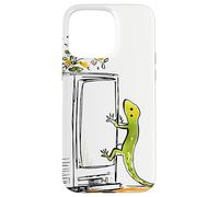 Glitch Art TV Static Noise Gecko Graphic Case for iPhone 15 Pro Max