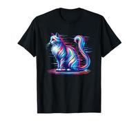 Glitch Cat Funny Kawaii Cat Design for Men Women Digital T-Shirt