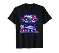 Glitch Cat Funny Kawaii Cat Design for Men Women Meme Energy T-Shirt