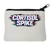 Glitch Effect Text Design Neoprene Coin Purse Pouch 10x11cm White