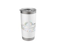 Glitch Effect UFO Aliens are Real Vaporwave Cyberpunk Stainless Steel Insulated Tumbler