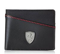 Glitch Ferrari Pu Leather Wallet Purse for Men Cross (Perfect for Birthday Gift, Anniversary Gift, Boyfriend, Husband), BLACK, Classic