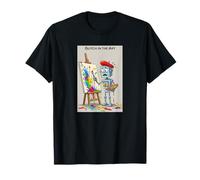 Glitch in The Art Funny Painter Robot Digital Meltdown Humor T-Shirt