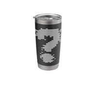 Glitch Question Mark Mystery Identity Symbol Design Stainless Steel Insulated Tumbler