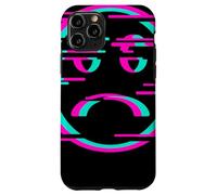 Glitch Sad Face Digital Art Cyber Culture Vaporwave Case for iPhone 11 Pro