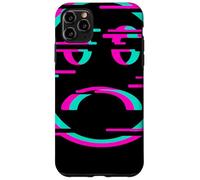 Glitch Sad Face Digital Art Cyber Culture Vaporwave Case for iPhone 11 Pro Max