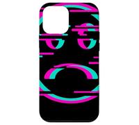 Glitch Sad Face Digital Art Cyber Culture Vaporwave Case for iPhone 12 mini