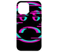 Glitch Sad Face Digital Art Cyber Culture Vaporwave Case for iPhone 12 Pro Max