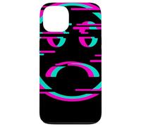 Glitch Sad Face Digital Art Cyber Culture Vaporwave Case for iPhone 13
