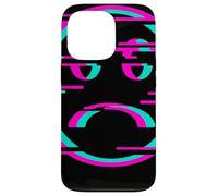 Glitch Sad Face Digital Art Cyber Culture Vaporwave Case for iPhone 13 Pro