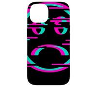 Glitch Sad Face Digital Art Cyber Culture Vaporwave Case for iPhone 14