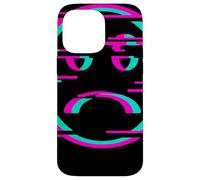 Glitch Sad Face Digital Art Cyber Culture Vaporwave Case for iPhone 14 Pro Max