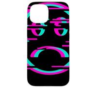 Glitch Sad Face Digital Art Cyber Culture Vaporwave Case for iPhone 15