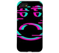 Glitch Sad Face Digital Art Cyber Culture Vaporwave Case for iPhone SE (2020) / 7/8