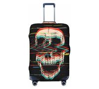 Glitch Screaming Skull Travel Luggage Covers - Elasticity Suitcase Covers Protector for Luggage 18-32 Inch