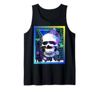 Glitch Skull Synthwave Retrofuture Tank Top