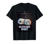 Glitched Out Funny Retro Arcade Glitch Gaming Console T-Shirt