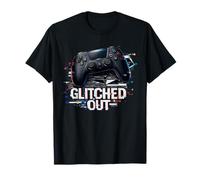 Glitched Out Funny Retro Arcade Glitch Gaming Console T-Shirt