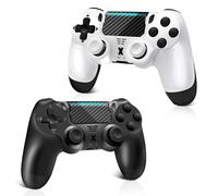 Glitfix 2pcs Wireless Controller for PS-4, Upgraded Controller Wireless for PS-4/Slim/PC, Bluetooth Gamepad Joystick with Dual Vibration/Touch Panel/ 3.5mm Audio Jack/Six-Axis/Ergonomic