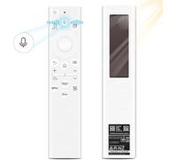 Glitfix BN59-01391A Solar Voice Remote Control Replacement for Samsung Smart TVs 2023-2024 Neo QLED,8K,The Frame,Crystal UHD Series,Supports Solar/Type C Charging,with 4 Shortcut Buttons,White