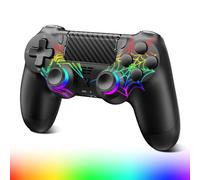 Glitfix Wireless Controller for PS-4, Controller Wireless for PS-4/Pro/Slim/PC, Bluetooth Gamepad Joystick with Dual Vibration Touch Panel 3.5mm Audio Jack Six-Axis