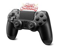 Glitfix Wireless Controller for PS-4, Upgraded Controller Wireless for PS-4/Slim/PC, Bluetooth Gamepad Joystick with Dual Vibration/Touch Panel/ 3.5mm Audio Jack/Six-Axis/Ergonomic(Black)