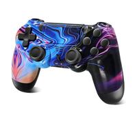 Glitfix Wireless Controller für PS-4,Game Controller Kompatibel mit PS-4/Slim/Pro,Bluetooth Gamepad Joystick mit 1000-mAh-Akku, 3,5-mm-Audiobuchse und Turbo-Funktion