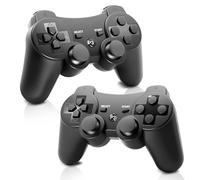 Glitfix Wireless Controller für PS-4,Game Controller Kompatibel mit PS-4/Slim/Pro, Gamepad Joystick mit RGB-Licht,1000-mAh-Akku, Audiobuchse und Turbo-Funktion Präzision und Kontrolle, 2 pcs