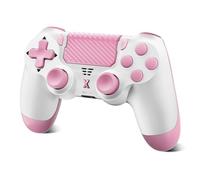 Glitfix Wireless Controller für PS-4, Game Controller kompatibel mit PS-4PS4/Slim/Pro mit 1000mAh Batterie mit 3.5mm Kopfhöreranschluss,Rosa
