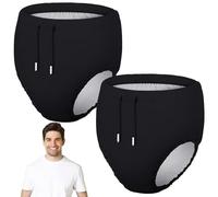 Glitopper 2 Pcs Adult Swim Diapers Special Needs Resuable Cloth Diaper Covers Waterproof Incontinence Protection, Unisex (XL)